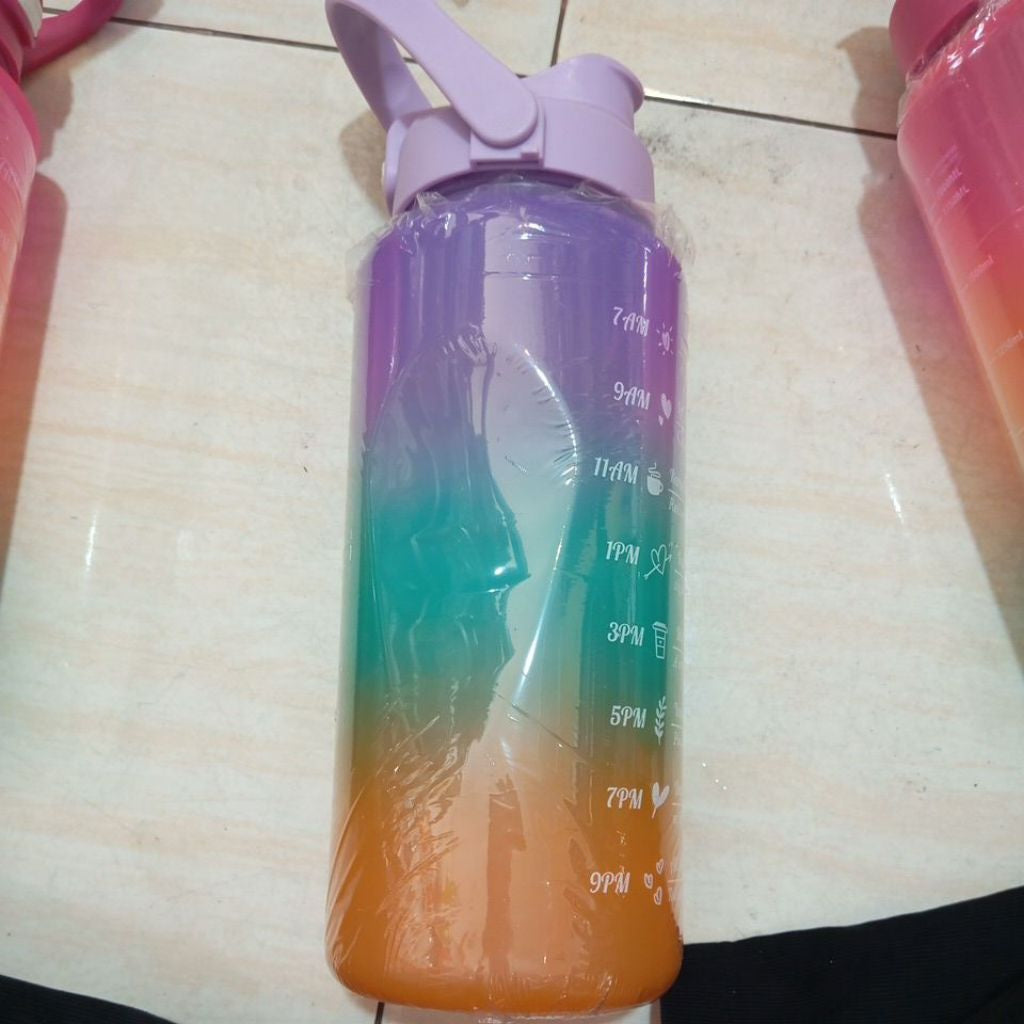 Pekanbaru Besar Jumbo Botol Viral Korea 2 Liter Minum Motivasi 2000Ml 2L