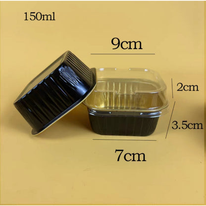 Pekanbaru Aluminium Tray Persegi 125Ml Berbagai Warna Per Pack
