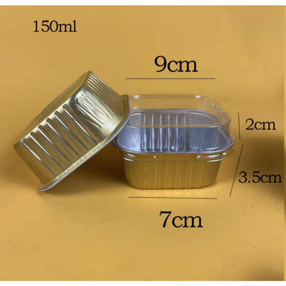 Pekanbaru Aluminium Tray Persegi 125Ml Berbagai Warna Per Pack