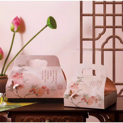 Pekanbaru Mooncake Hampers Box/ Kotak Kue Bulan Tenteng Isi 4 Pcs & 6 Pcs - 75 -100Gr