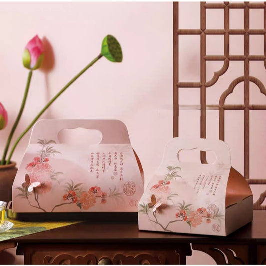 Pekanbaru Mooncake Hampers Box/ Kotak Kue Bulan Tenteng Isi 4 Pcs & 6 Pcs - 75 -100Gr