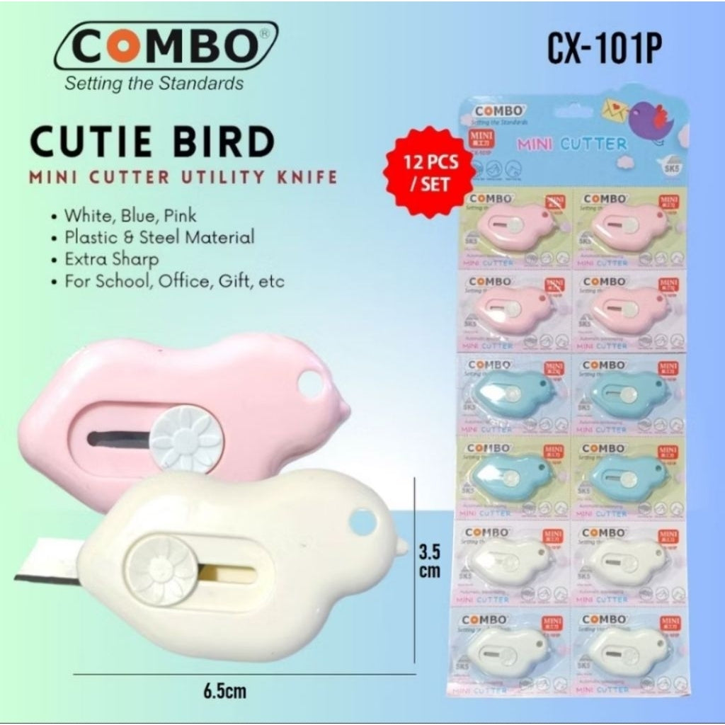 Pisau Cutter Mini Model Awan Alat Potong Kertas Plastik Unboxing Paket