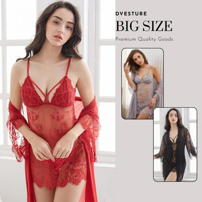 Pekanbaru Lingerie Kimono Dress Set D-137 Baju Tidur Dinas Wanita Dewasa