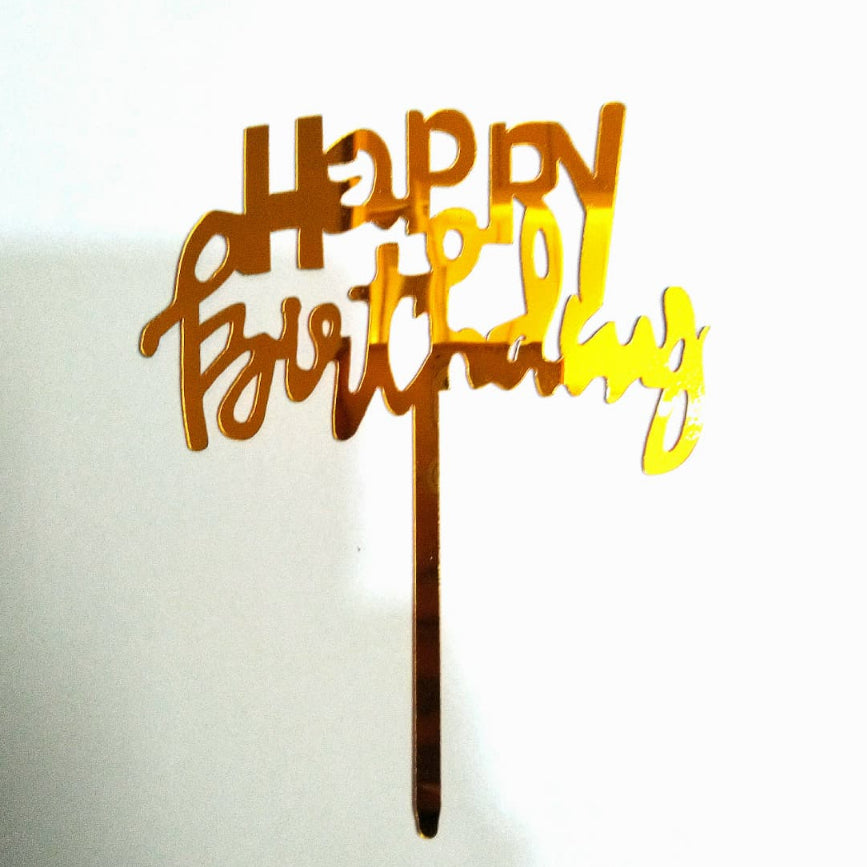 Pekanbaru Cake Topper Akrilik Happy Birthday / Mother'S Day / Father'S Day Ukuran Besar (Instan Only)