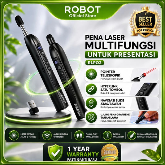 Pekanbaru Robot Rlp02 Laser Page Turning Pen Pointer Presentasion Multifungsi Remote Laser Presentasi