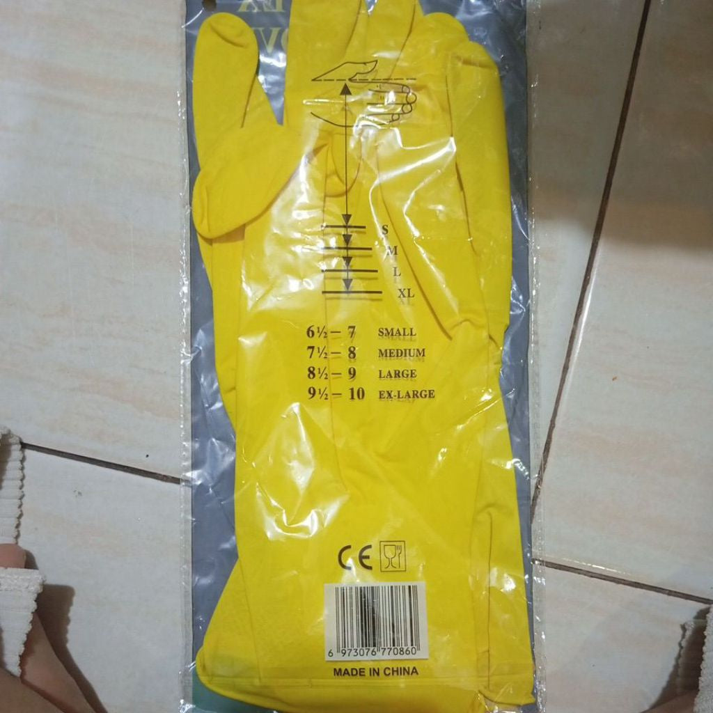 Pekanbaru 1 Psg Sarung Tangan Karet Latex Cuci Piring / Sarung Tangan Kebun Taman Anti Slip /