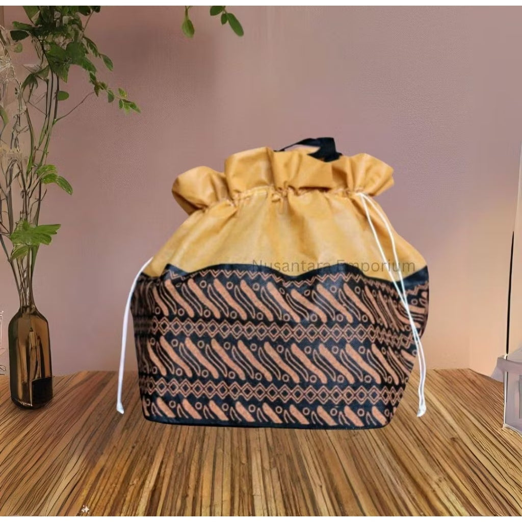 HR-Tas Hajatan EMBOS SERUT 22x22 Tinggi 30 cm Nasi Kotak Tempat Belanja Goodie Bag Rice Box