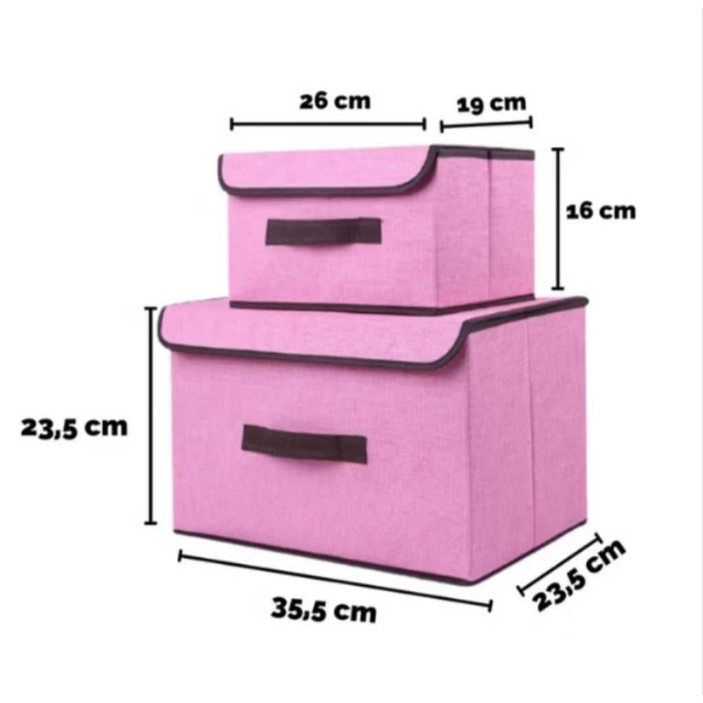 Pekanbaru (2 In 1 )Storage Box 2In1 Box Organizer Tempat Penyimpanan Baju Mainan Ukuran