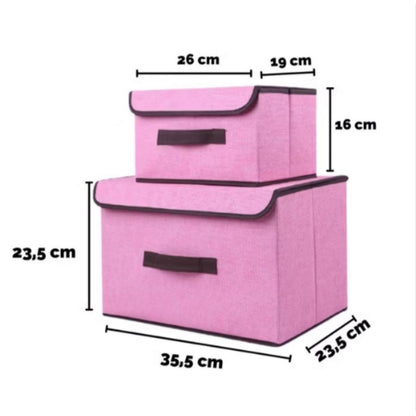 Pekanbaru (2 In 1 )Storage Box 2In1 Box Organizer Tempat Penyimpanan Baju Mainan Ukuran
