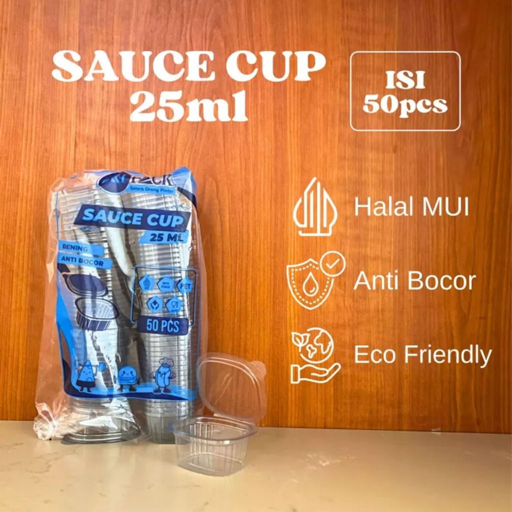Cup Thinwall PP Victory 25ml 35ml 60ml 100ml 150ml Tutup Nempel Anti Tumpah Bisa Microwave Freezer