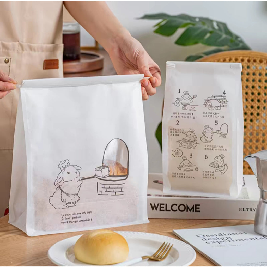 Pekanbaru Paperbag / Kantong Kertas Roti Kue Cookies Polos Tutup Kawat