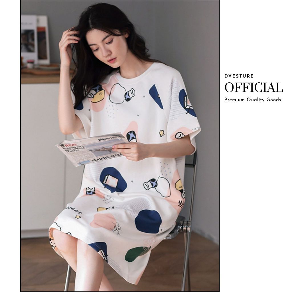 Pekanbaru Daster Piyama Baju Tidur Wanita Motif Korea P2-C