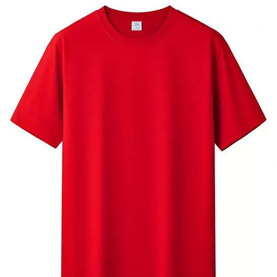 [littlecrab] Kaos Polos Lengan Pendek Simple Tanpa Gambar Warna Merah dan Putih Plain T-shirt Kaos Couple Teman Pacar Keluarga Sahabat Unisex Kaos Oversize Berkualitas Unisex Korean Style