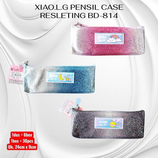 Pekanbaru Pensil Case - Kotak Pensil - Tempat Pensil Resleting Gradasi Pelangi