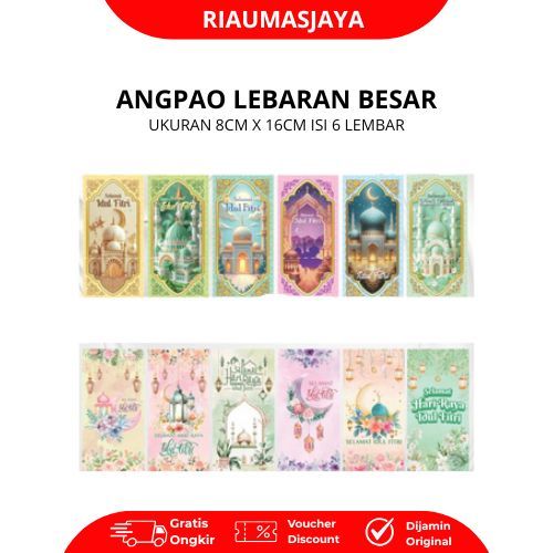 Pekanbaru Amplop Idul Fitri / Amplop Hari Raya / Angpao Lebaran Besar Premium Unik Aesthethic