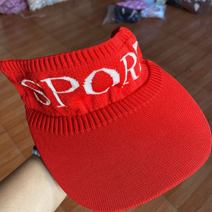 [littlecrab] Topi Olahraga Sport Rajut Topi Golf Tennis Lari Senam Bahan Karet Katun Elastis Sporty Hat Cap