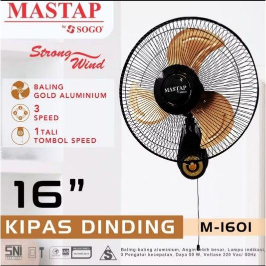 Pekanbaru Kipas Angin Dinding Mastap / Carslan 16 Inch / Kipas Angin Besi 16 Inch M-1601