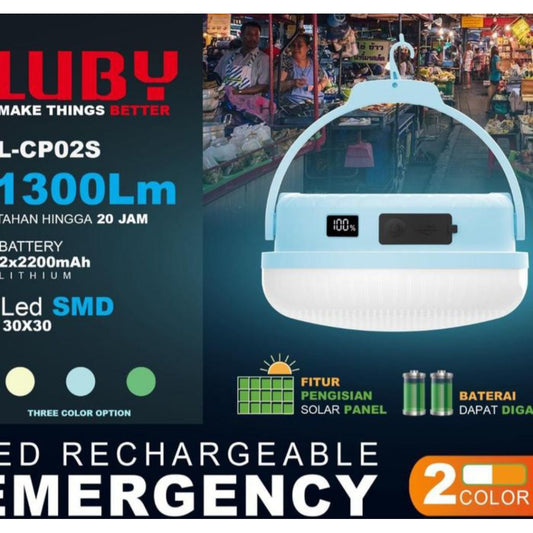 Pekanbaru Lampu Emergency Luby L-Cp01S L-Cp02S Solar Panel Lampu Camping