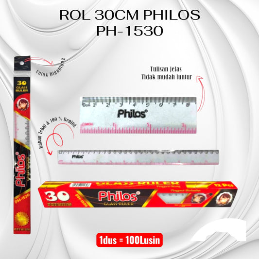Pekanbaru Roll - Penggaris 30Cm Philos Ph-1530