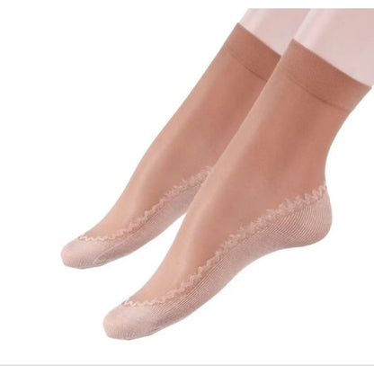 Pekanbaru Kaos Kaki Pendek Sock Motif Transparan Wanita Kaus Kaki
