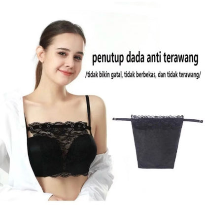 Pekanbaru Kamisol Penutup Dada Wanita / Kembem Brokat Penutup Belahan Dada Wanita