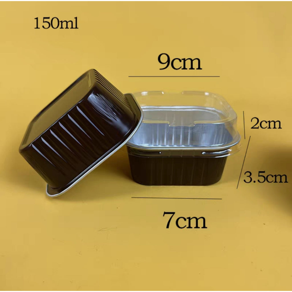Pekanbaru Aluminium Tray Persegi 125Ml Berbagai Warna Per Pack