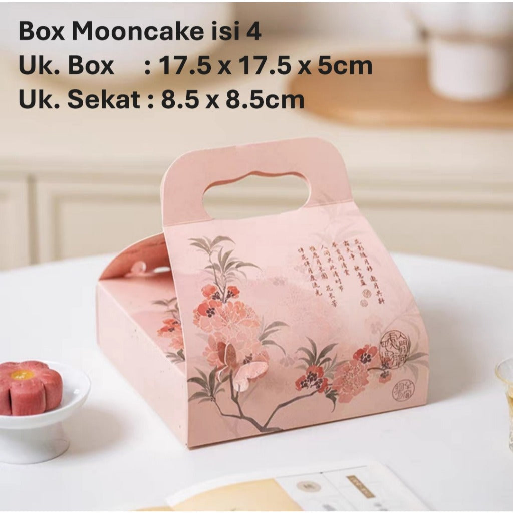 Pekanbaru Mooncake Hampers Box/ Kotak Kue Bulan Tenteng Isi 4 Pcs & 6 Pcs - 75 -100Gr