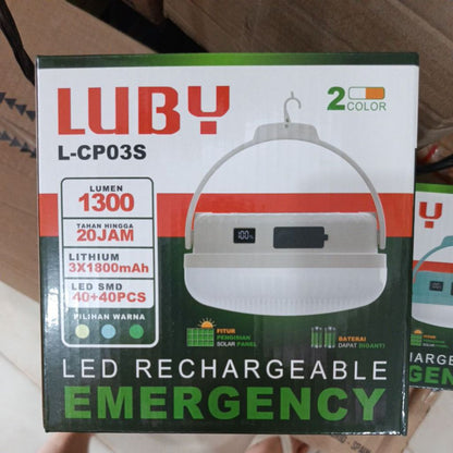Pekanbaru Lampu Emergency Luby L-Cp01S L-Cp02S Solar Panel Lampu Camping