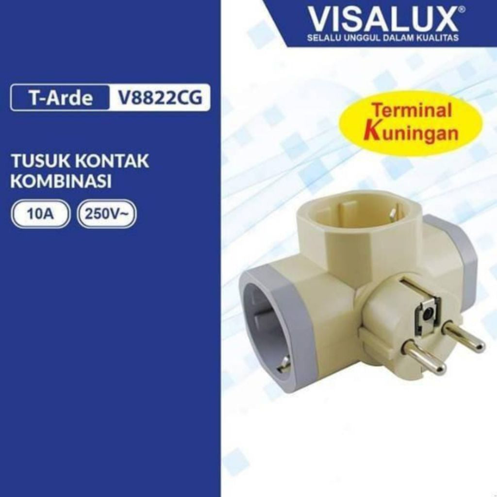 Pekanbaru Colokan / Steker T Visalux Vka8822Cg / Cok Cabang Visalux Arde