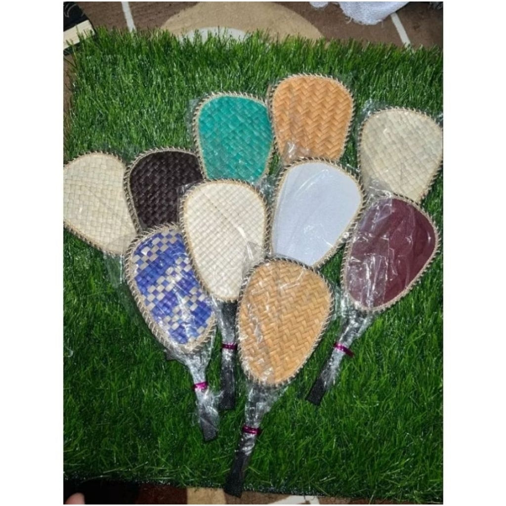 (50pcs) Souvenir Pernikahan Kipas Pandan Dikemas Plastik Sovenir Nikah Kipas Pandan