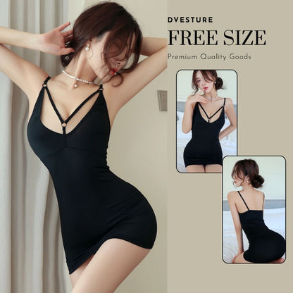 Pekanbaru Lingerie Dress Set D-129 Bodycon Baju Tidur Dinas Malam Wanita Dewasa
