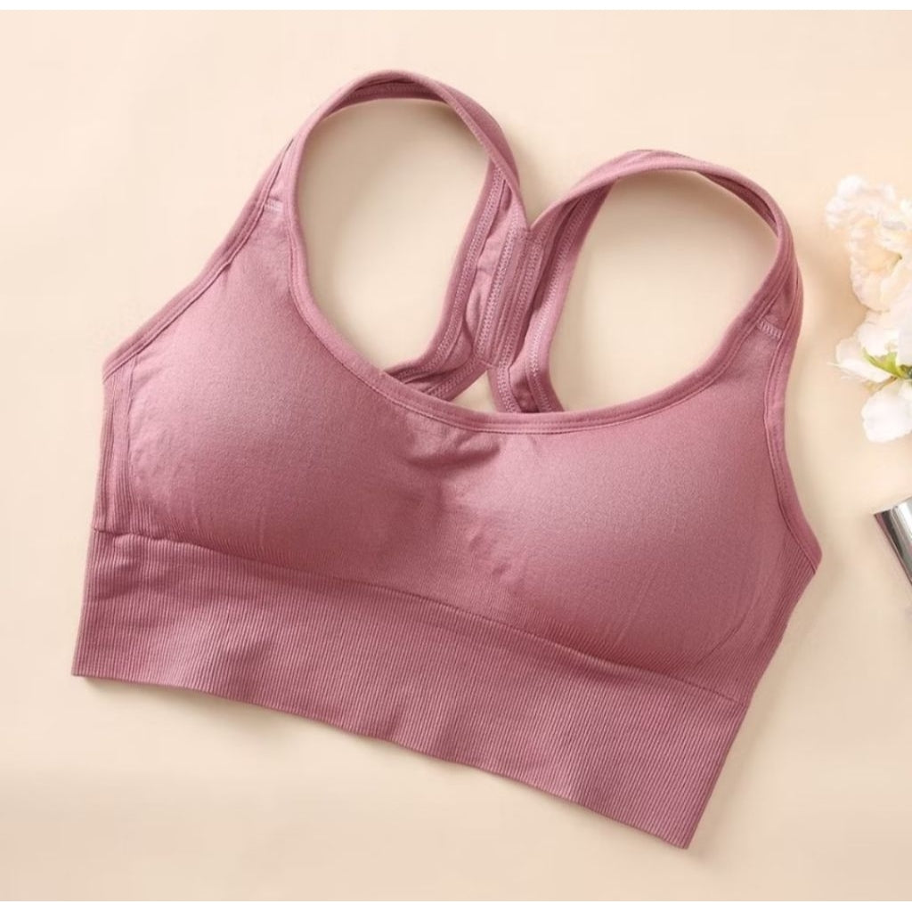 Pekanbaru Bh Sport Bra Silang Gym Bra Olahraga Push Up Wanita Tanpa Kawat