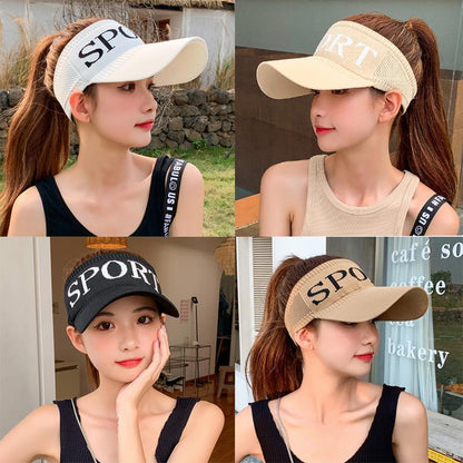 [littlecrab] Topi Olahraga Sport Rajut Topi Golf Tennis Lari Senam Bahan Karet Katun Elastis Sporty Hat Cap