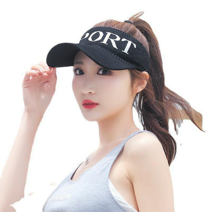 [littlecrab] Topi Olahraga Sport Rajut Topi Golf Tennis Lari Senam Bahan Karet Katun Elastis Sporty Hat Cap