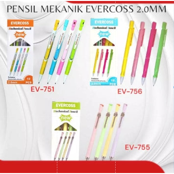 Pekanbaru (1X12) Pensil Mekanik Evercross 2.0 Mm / Pensil Mekanik