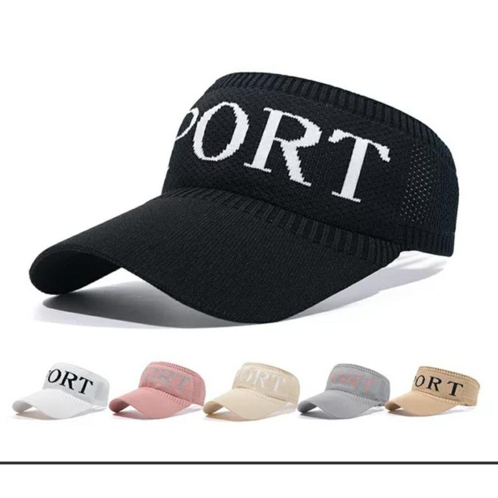 [littlecrab] Topi Olahraga Sport Rajut Topi Golf Tennis Lari Senam Bahan Karet Katun Elastis Sporty Hat Cap
