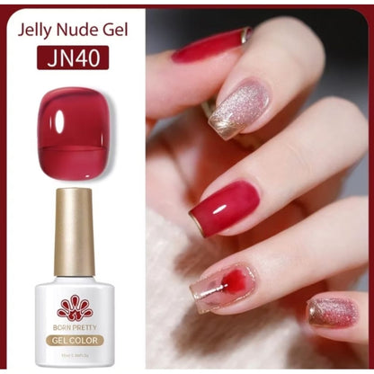 Pekanbaru [Bpom] Born Pretty 10Ml Wine Red Jelly Gel Polish Red Kutek Gel Classic Red Gel