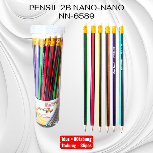 Pekanbaru Pensil 2B Tabung Nano-Nano Nn-6589