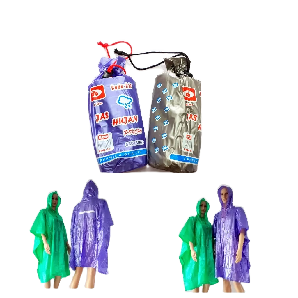 Pekanbaru Jas Hujan Poncho Tebal Db-312