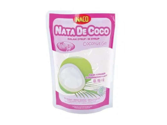 Pekanbaru Inaco Nata De Coco Strawberry 360Gr Pch