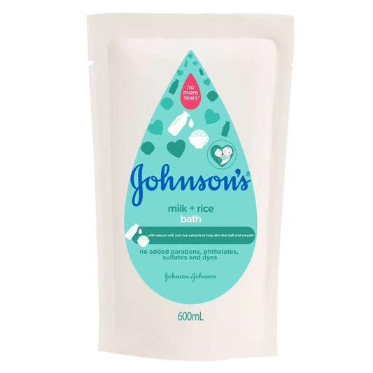 Pekanbaru J&J Baby H&B Bath Milk&Rice 600Ml Pouch
