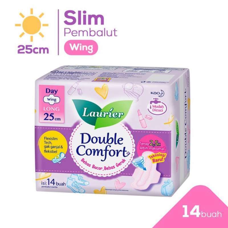 Pekanbaru Laurier dbl cmfrt spr slim wng 25cm 14's