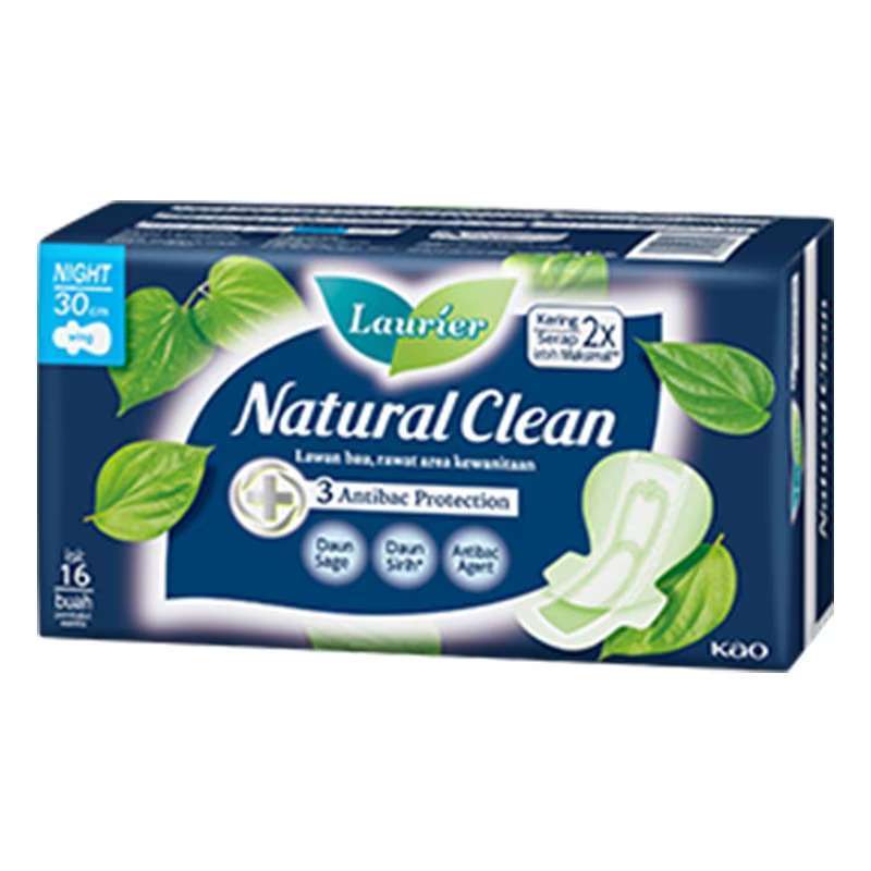 Pekanbaru LAURIER NATURAL CLEAN NIGHT 30CM 16s