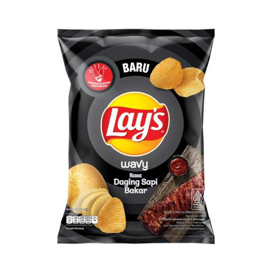 Pekanbaru Lays Wavy Beef Bbq 64G