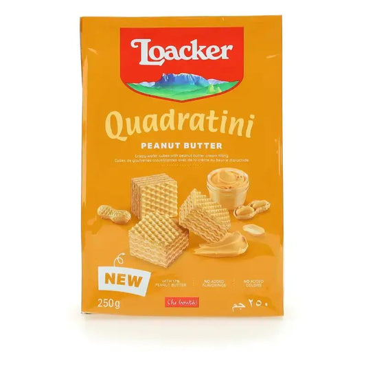 Pekanbaru Loacker Quadratini Peanut Butter 250Gr