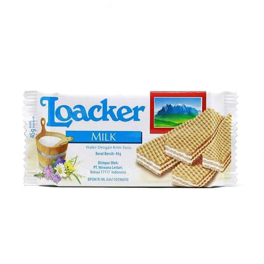 Pekanbaru Loacker Milk Wafer 45Gr Pak