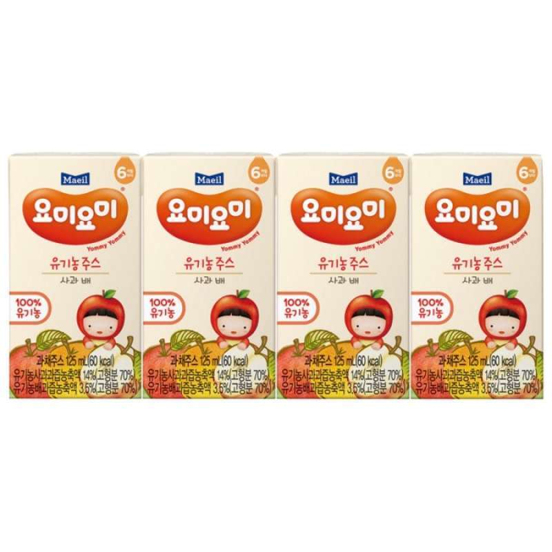 Pekanbaru Maeils Yommy Apple Pear 4X125Ml