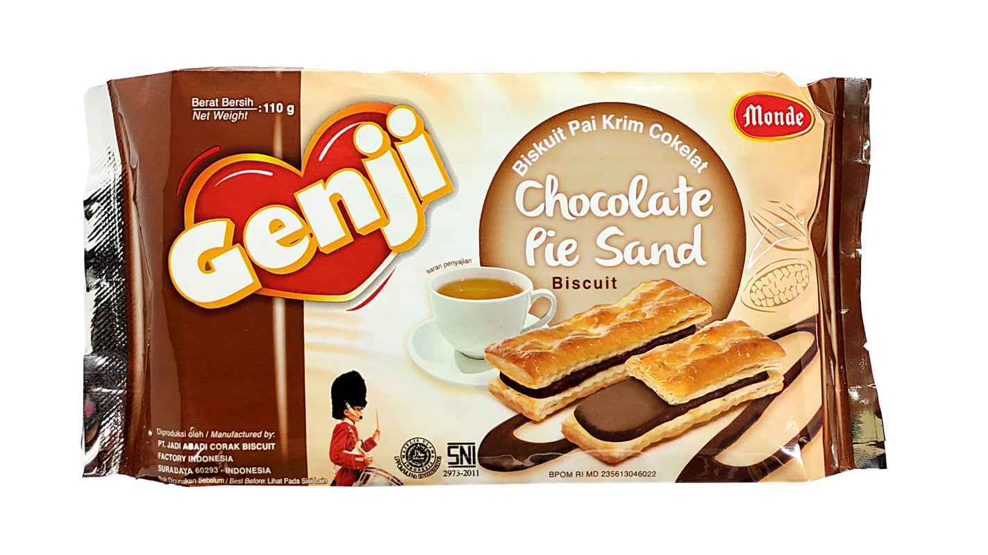 Pekanbaru Monde Genji Pie Sand Krim Coklat 110Gr