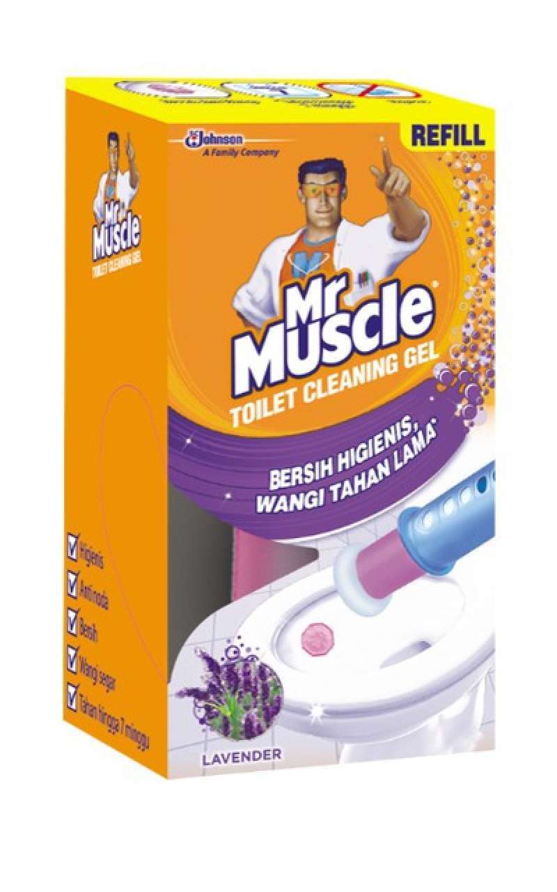 Pekanbaru MR MUSCLE TOILET CLEANING GEL LAVENDER REFILL 36ML