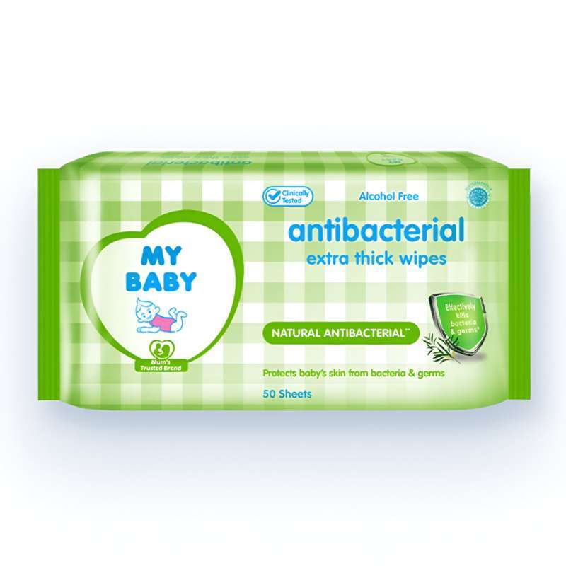 Pekanbaru My Baby Extra Thick Wipes Antibacterial 50+50 Sheets